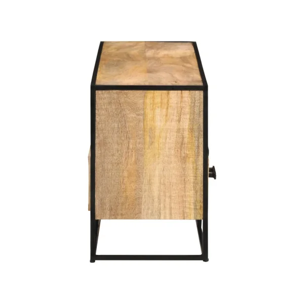 Meuble TV/hifi Bois de Manguier Meuble Télévision 3 Tiroirs 3 Niches