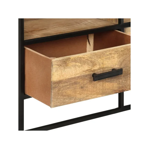 Meuble TV/hifi Bois de Manguier Meuble Télévision 3 Tiroirs 3 Niches