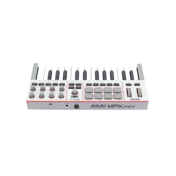 MPK Mini IV-W Akai - Clavier mini gris 25 touches 8 pads 8 rotatifs