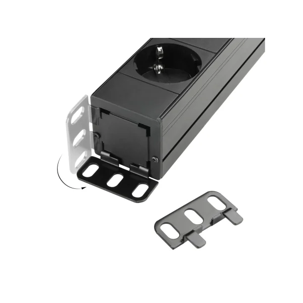 Multiprise rackable 1U 19 pouces 8 prises shucko et inter avant