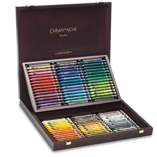 Neocolor II Aquarelle Boîte en bois de 84 pièces