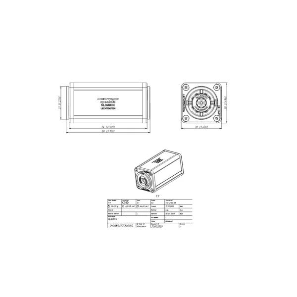 Neutrik NL8MMXX Adaptateur Speakon 8 points