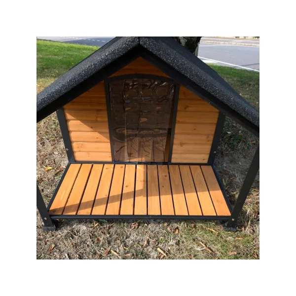 Niche avec Terrasse Surélevée Armature en Acier Niche à Chien Robuste