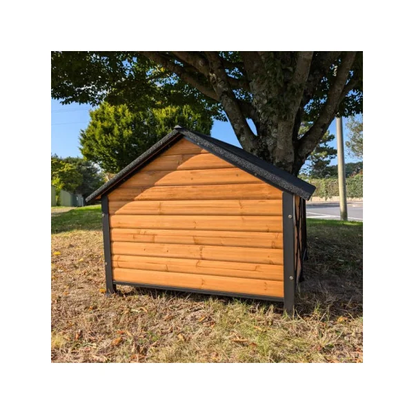 Niche avec Terrasse Surélevée Armature en Acier Niche à Chien Robuste