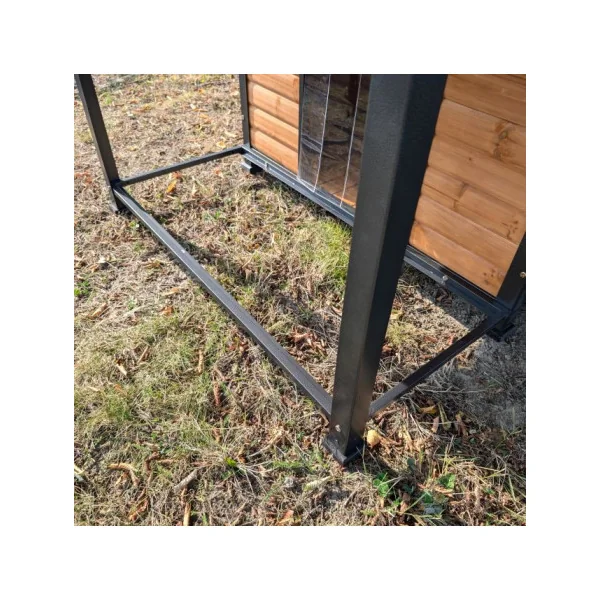 Niche avec Terrasse Surélevée Armature en Acier Niche à Chien Robuste