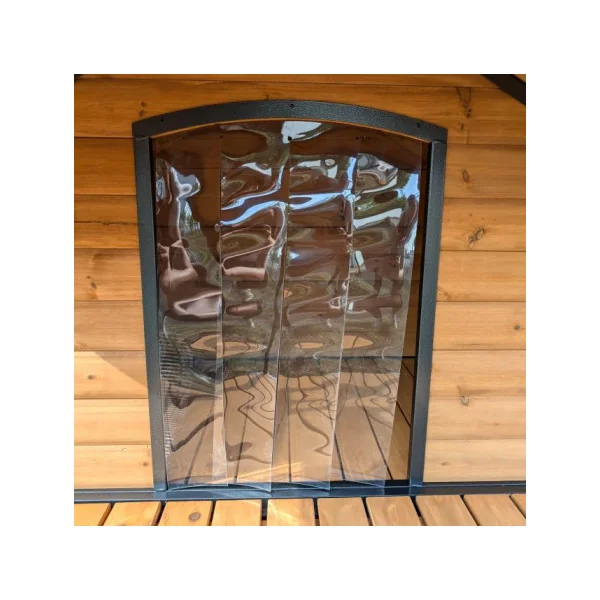 Niche avec Terrasse Surélevée Armature en Acier Niche à Chien Robuste