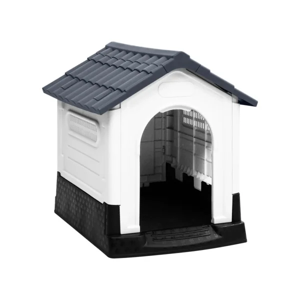 Niche blanche et grise Niche en plastique Niche chien en PVC