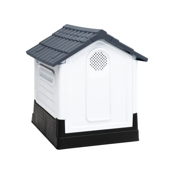 Niche blanche et grise Niche en plastique Niche chien en PVC