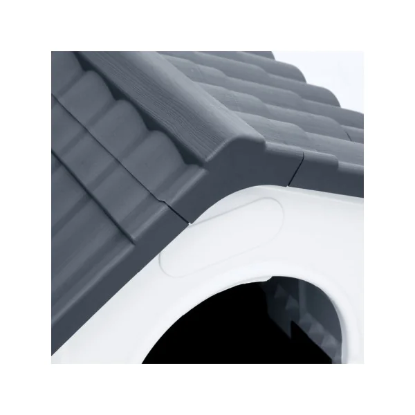 Niche blanche et grise Niche en plastique Niche chien en PVC