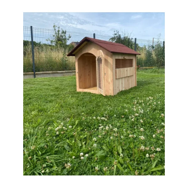 Niche Chien avec Porte Epicéa 19mm M - L - XL Niche Robuste Toiture Bitume Niche avec Porte
