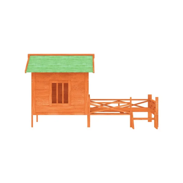 Niche Chien avec Terrasse en Pin Massif Niche Terrasse