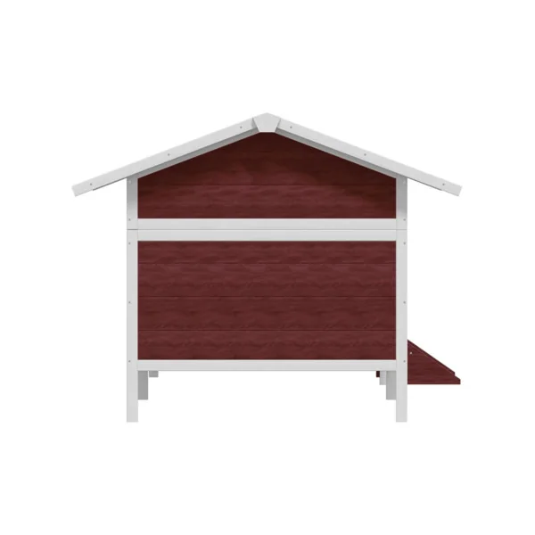 Niche Chien avec Terrasse en Pin Moka Massif Niche Terrasse