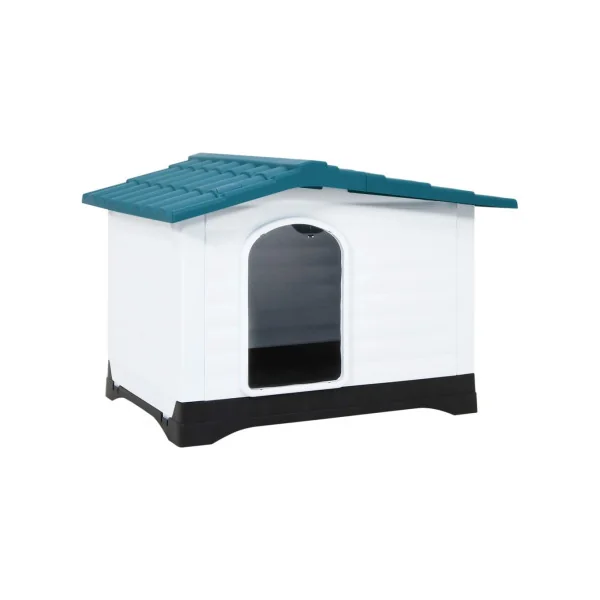 Niche Chien Blanche et Bleu Niche en plastique Niche chien en PVC
