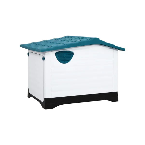 Niche Chien Blanche et Bleu Niche en plastique Niche chien en PVC
