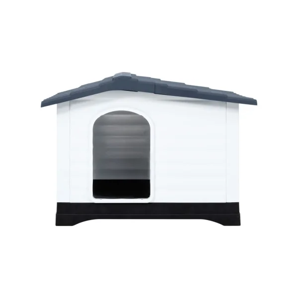 Niche Chien Blanche et Grise Niche en plastique Niche chien en PVC