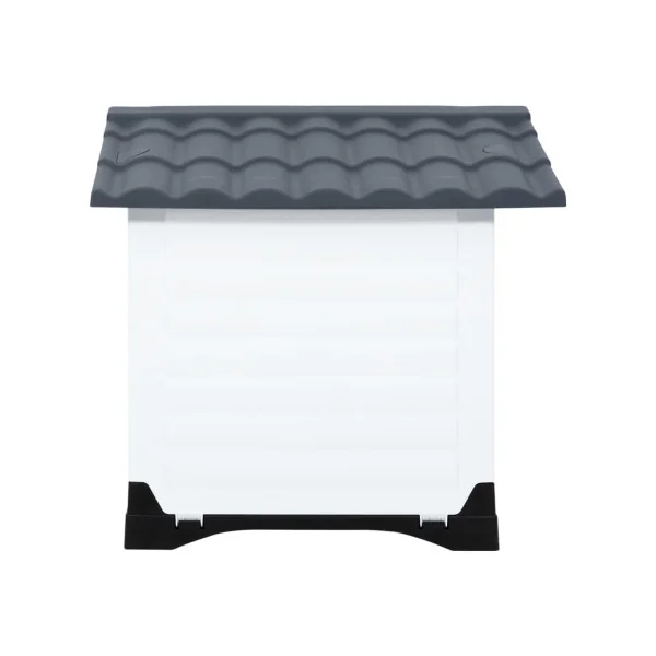 Niche Chien Blanche et Grise Niche en plastique Niche chien en PVC