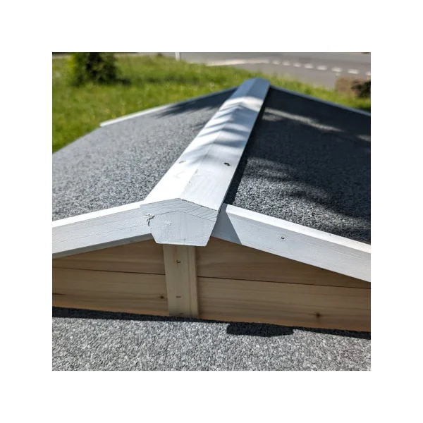 Niche Chien Crème XL avec terrasse Surélevée Niche avec Terrasse pour Chien Moyen