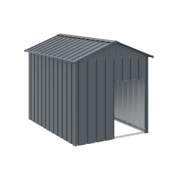 Niche en Métal Anthracite 153x117 cm en Acier Galvanisé Niche en Métal Niche métallique Niche Grand Chien