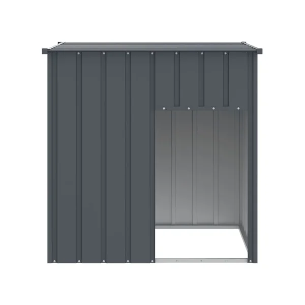 Niche en Métal Anthracite Toit Plat 110x103 cm en Acier Galvanisé Niche en Métal Niche métallique Niche Grand Chien