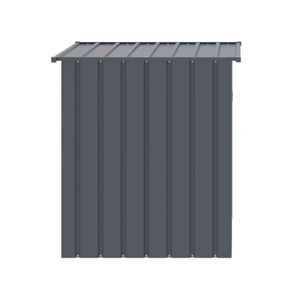 Niche en Métal Anthracite Toit Plat 110x103 cm en Acier Galvanisé Niche en Métal Niche métallique Niche Grand Chien