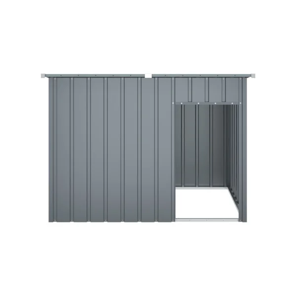 Niche en Métal Monopente XXL en Acier Galvanisé Gris Niche en Métal Niche métallique Niche Grand Chien