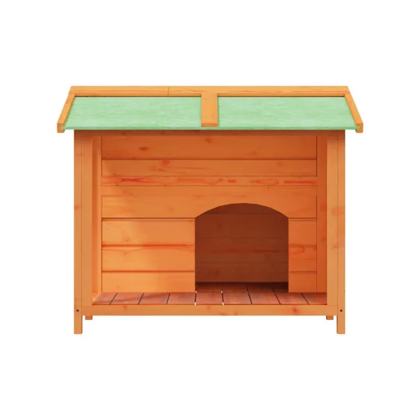 Niche Petit Chien avec Terrasse en Pin Massif Niche Chat Terrasse Niche en Bois