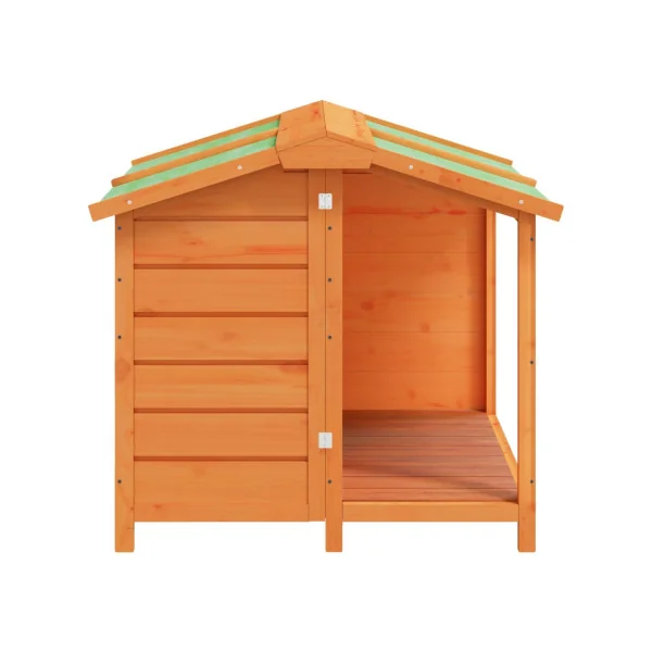 Niche Petit Chien avec Terrasse en Pin Massif Niche Chat Terrasse Niche en Bois