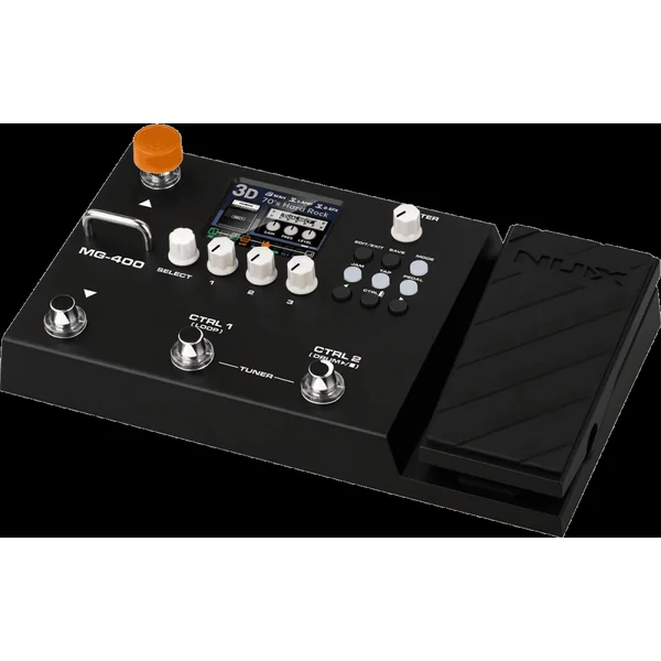 Nux MG400 - Multi-Effet Guitare-Basse-Acoustique avec IR, Looper & Boîte à Rythmes