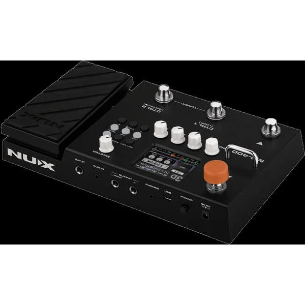 Nux MG400 - Multi-Effet Guitare-Basse-Acoustique avec IR, Looper & Boîte à Rythmes