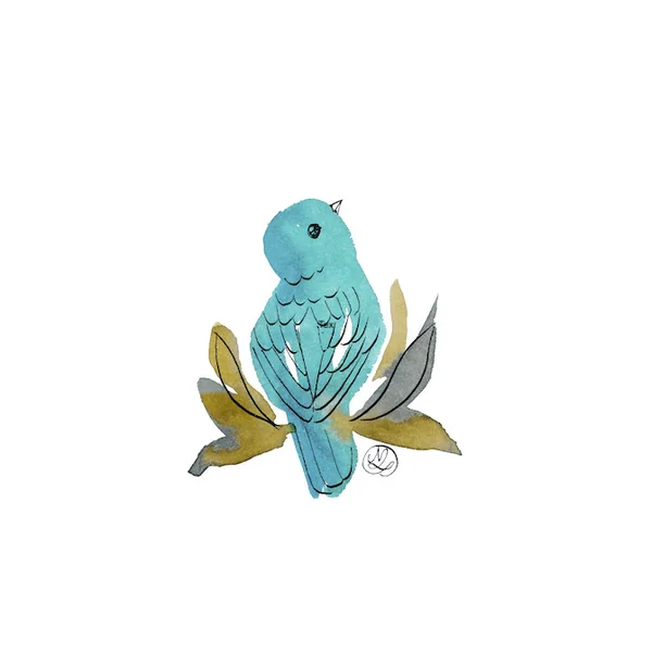 Oiseau bleu turquoise – Nadège Lelièvre