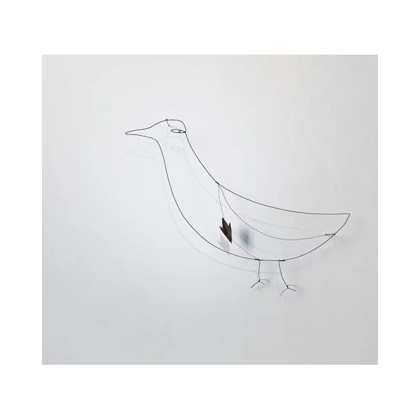 Oiseau – Dessin en fil de métal – Armel Barraud
