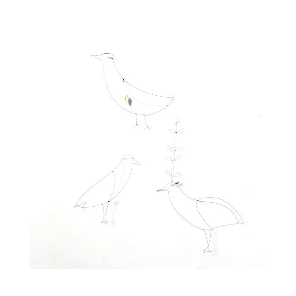 Oiseau – Dessin en fil de métal – Armel Barraud