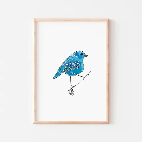 Oiseau deux bleus – Nadège Lelièvre