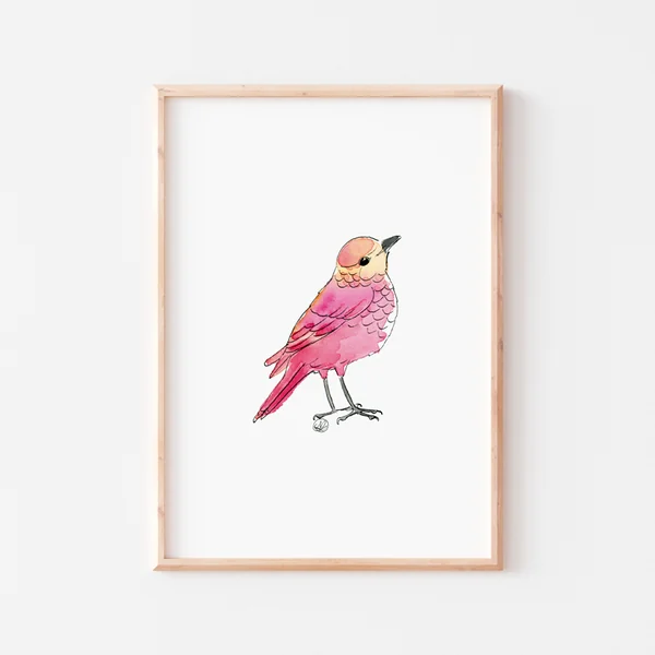 Oiseau rose – Nadège Lelièvre