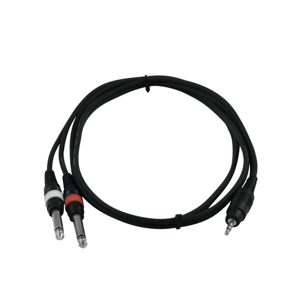 OMNITRONIC Adapter Cable 3.5 Jack/2xJack 1.5m bk