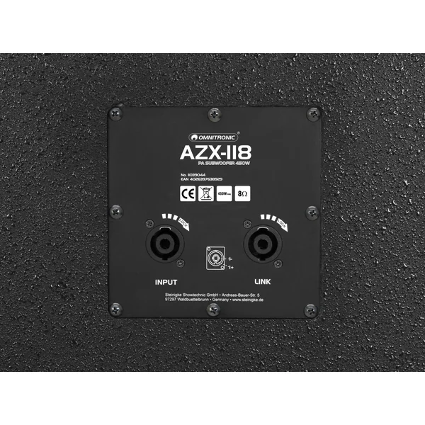 OMNITRONIC AZX-118 PA Subwoofer 450W
