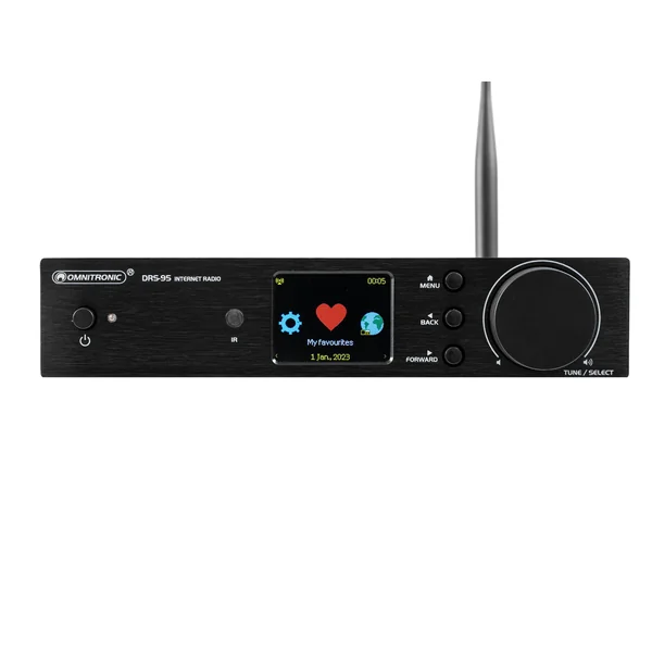 OMNITRONIC DRS-95 Internet Radio with DAB+ and Bluetooth