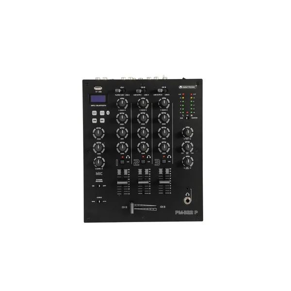 OMNITRONIC PM-322P 3-channel DJ Mixer with Bluetooth & USB Player
