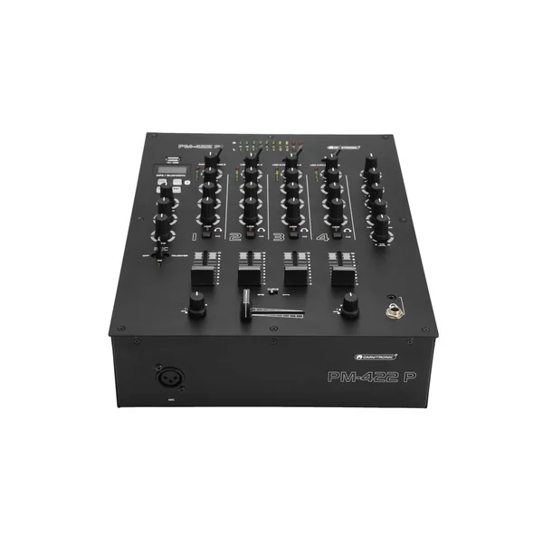 OMNITRONIC PM-422P 4-channel DJ Mixer with Bluetooth & USB Player