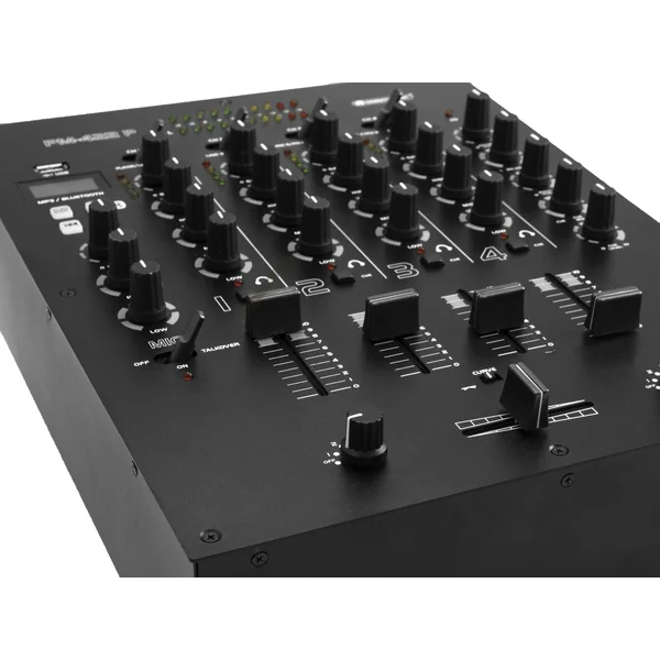 OMNITRONIC PM-422P 4-channel DJ Mixer with Bluetooth & USB Player