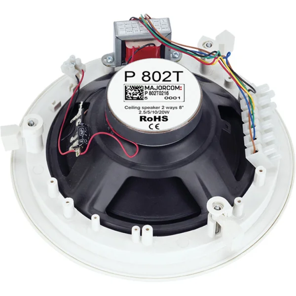 P 802T-W Haut-parleur plafond 20-10-5 Watts 100 V