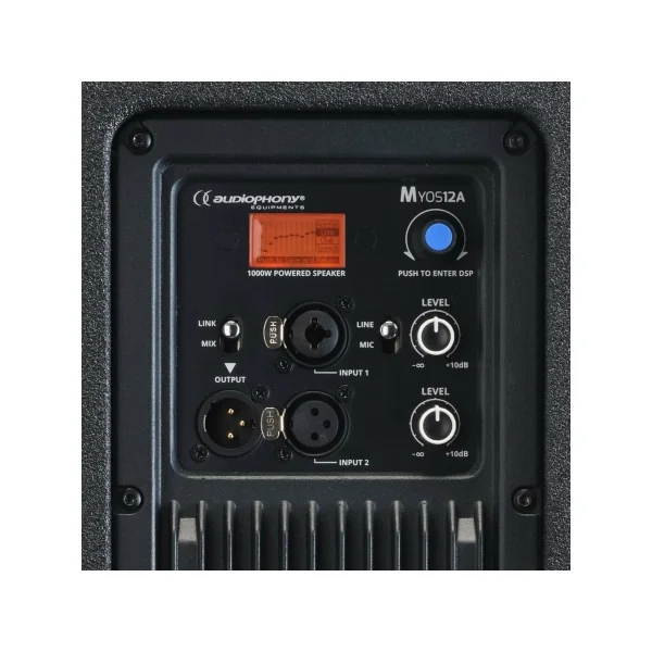 Pack 2x Enceintes Actives Myos12A 1000W + Housses + Câbles XLR 10m
