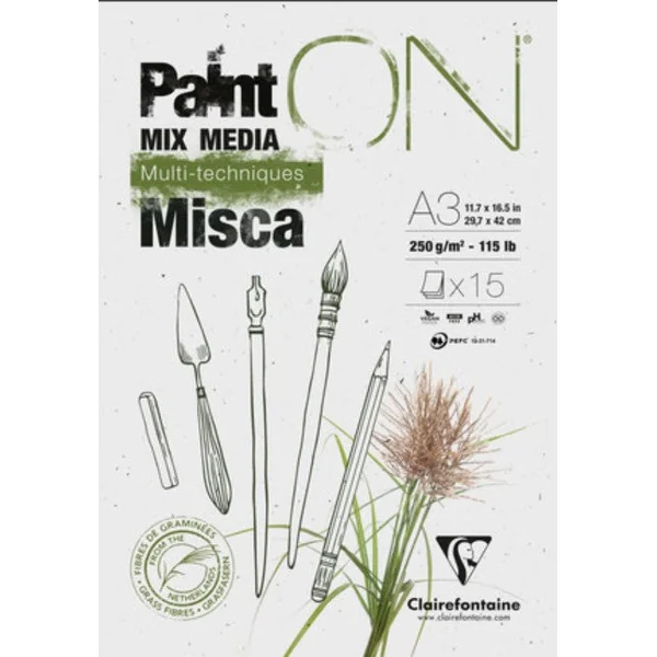 Paint-On bloc encollé - 15 feuilles MISCA 250gr - Format A3