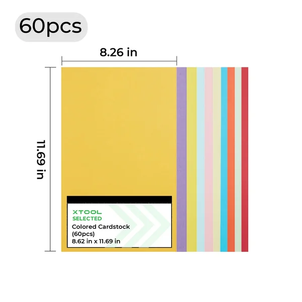 Papier cartonné coloré (60 pièces)