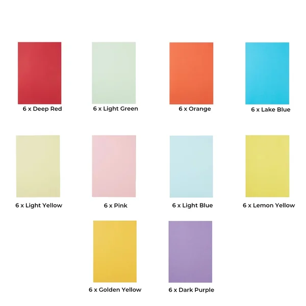 Papier cartonné coloré (60 pièces)