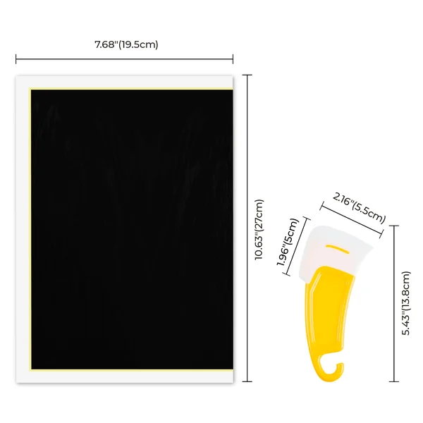 Papier de Marquage/Gravure au Laser Noir et Bleu (4 pièces)