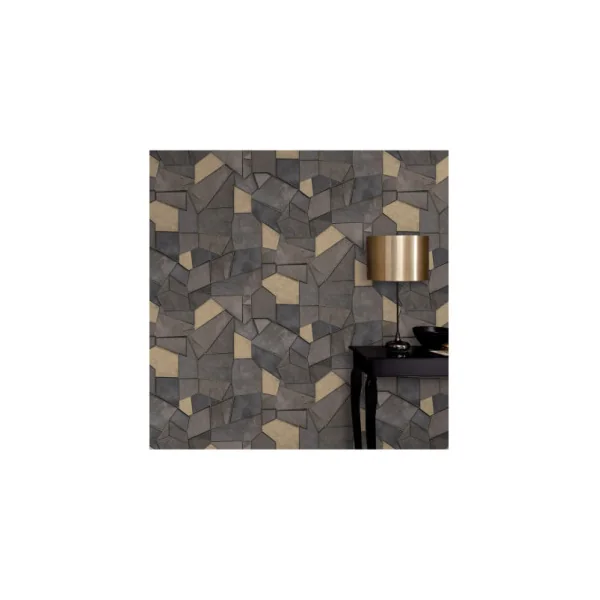 Papier Peint ERISMANN Collection ELLE DECORATION 4 10445-37 Gris or