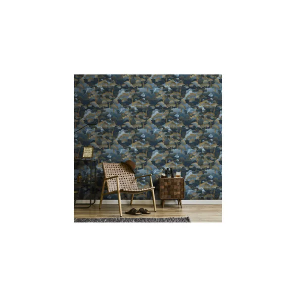 Papier Peint ERISMANN Collection ELLE DECORATION 4 10448-08 Bleu