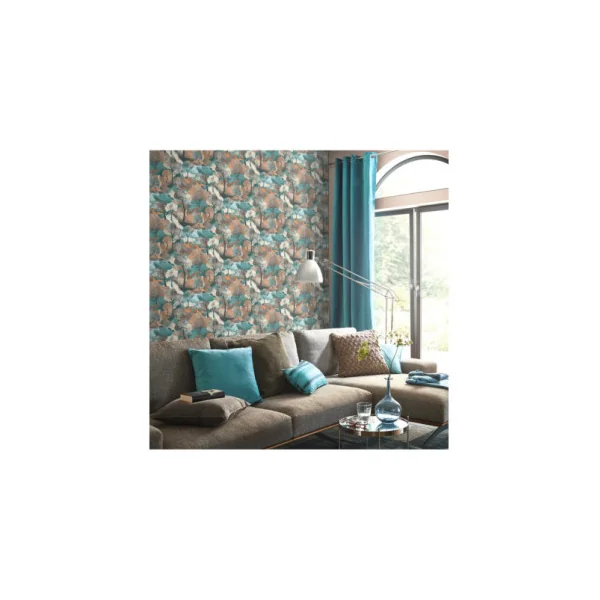 Papier Peint ERISMANN Collection GENTLE 10433-19 Bleu terracotta