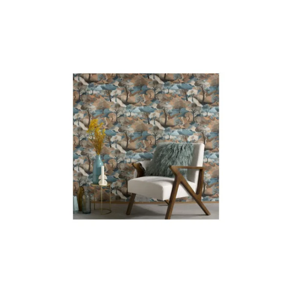 Papier Peint ERISMANN Collection GENTLE 12209-19 Bleu terracotta